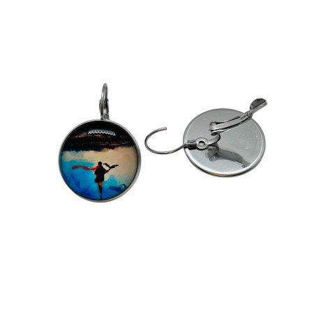 earrings silver steel lonely person2